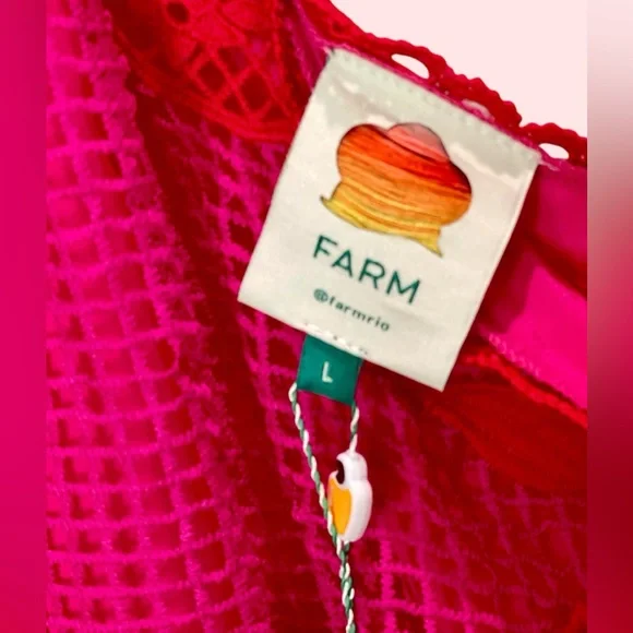 Farm Rio Guipuire Bicolor Maxi Dress, L - Picture 9 of 9